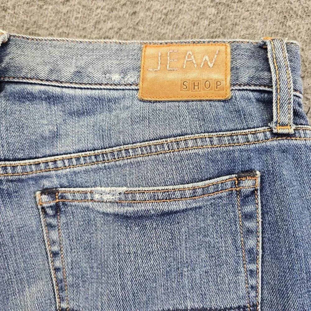 Jean Shop Jeans Womens Size 28 P Ellen Petite Distressed Selvedge Denim EUC - Picture 7 of 13
